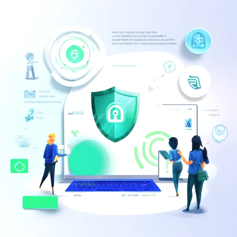 Graphic showing privacy shield icons